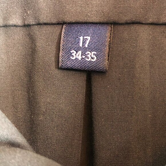 Stafford Wrinkle Free Black Dress Shirt Size 17/34 - Picture 5 of 6